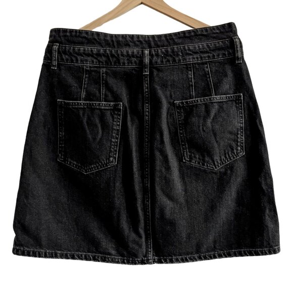 Pilcro Black Denim Mini Skirt - Picture 4 of 8